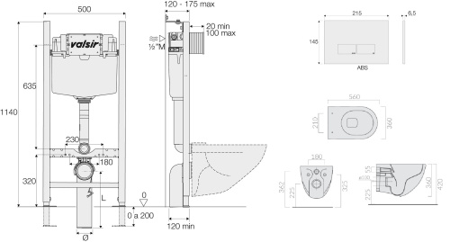 Комплект унитаза с инсталляцией VALSIR KIT VSCR 7317 Std P3 фото 3